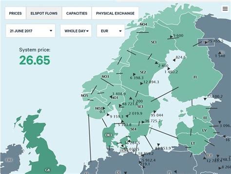 nordpool price map